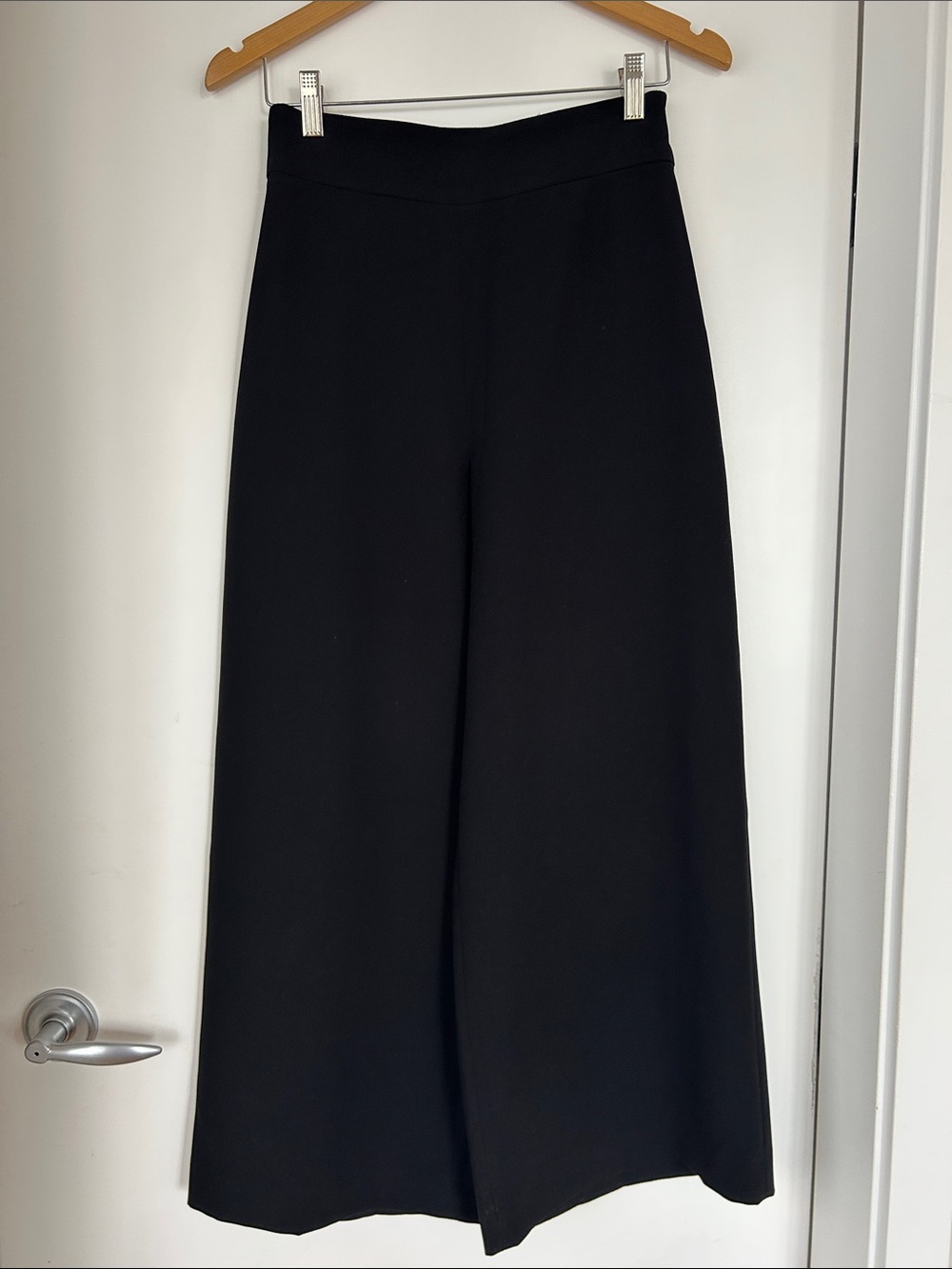 Zara Black Wide-Leg High-Waist Pants